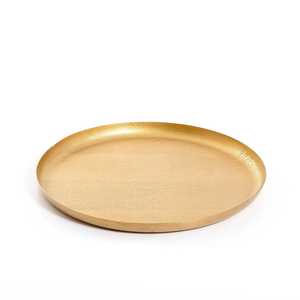 Bandeja de madera plana sencilla al por mayor, bandeja de metal martillado rústico para servir el desayuno, plato de transporte, bandeja de cubiertos decorativa para el hogar - Product Image 4