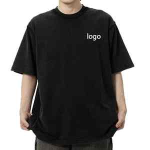 เสื้อยืดผ้าฝ้าย100% ออกแบบได้ตามที่ต้องการสำหรับผู้ชายเสื้อยืดธรรมดาทรงหลวมใส่เล่นฟิตเนสแบบลำลอง - Product Image 4