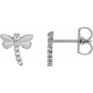 Pendientes de Diamantes con Forma de Libélula - Product Image 1
