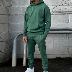 Sweat à capuche vintage personnalisé et pantalon évasé avec fermeture éclair deux pièces ensemble survêtement brodé survêtement pour hommes délavé à l'acide au soleil - Product Image 1