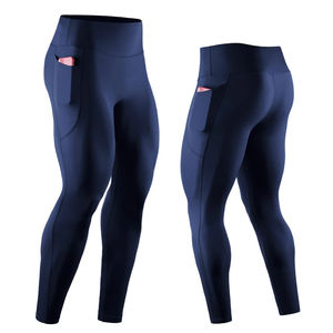 Mallas deportivas elásticas de cintura alta para mujer, pantalones de Yoga transpirables para gimnasio, ropa deportiva para mujer al por mayor - Product Image 2