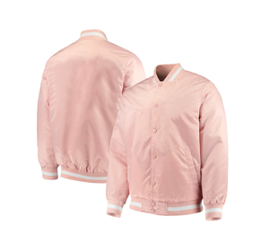 Chaquetas de Satén Personalizadas al por Mayor, Chaquetas Universitarias de Satén con Botones, Chaquetas de Béisbol, Ropa Urbana, Chaqueta Universitaria de Invierno para Hombre - Product Image 4