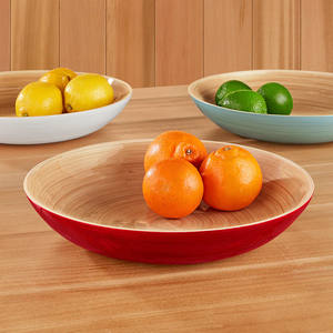 Cuenco de bambú para frutas, cuenco para ensalada, único, verde menta, grande - Product Image 4