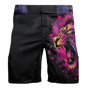Pantalones cortos de protección contra sarpullidos MMA, diseños de algodón transpirable para entrenamiento de lucha, precios competitivos a granel, ropa de artes marciales OEM - Product Image 6