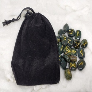 Bloodstone Rune Set Piedra preciosa Ágata Natural Reiki Set Rune Set Cristal natural Más vendidos - Product Image 1