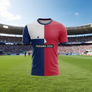 Maglia da Calcio Unisex per Tifosi WC 2026, Design Bandiera Rossa Bianca e Blu, T-Shirt per Giornata di Partita - Product Image 3