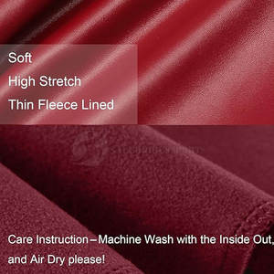 2024 pantalones de cuero de alta calidad para mujer, informales, transpirables, de cintura media, rectos, de corte Regular, con Logo de invierno, moda callejera lavada - Product Image 6