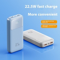 Batterie externe de voyage WM 20000mAh avec 2 câbles intégrés, charge rapide PD 22.5W, chargeur portable 30000mAh compatible iPhone Android