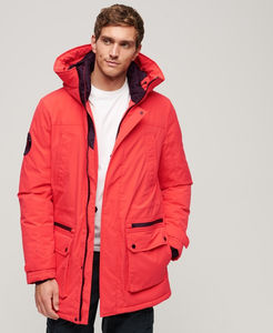 Chaqueta Parka para Hombre de Alta Calidad, Estilo Urbano, Impermeable, Talla Grande, Informal, Ligera, Color Rojo Atardecer - Product Image 1