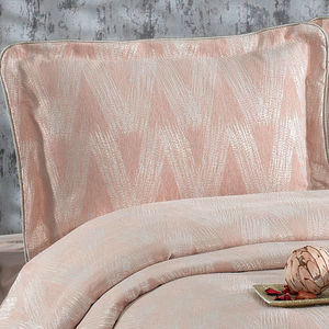 Juego de Cubrecamas Guzide CAPRICE de 4 Piezas, Diseño a Rayas Color Salmón, 100% Chenilla, Lavable, Tamaño King, para Uso Doméstico, Hecho en Turquía - Product Image 2