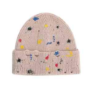 Haute qualité 100% laine unisexe hiver Beanie chapeau broderie personnalisée imprimé concepteur coton tricot imperméable Camouflage OEM pour hommes - Product Image 1