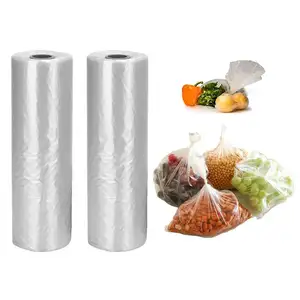 Flat clear produce bag on roll with paper core high transparent ready to ship made in Vietnam