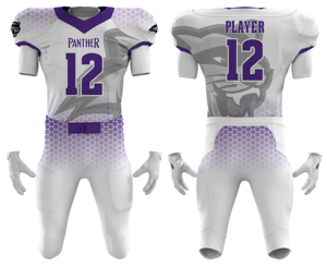 Maillots de football en twill de haute qualité à impression numérique, concevez votre propre maillot de football américain, uniformes de sublimation avec drapeau - Product Image 3