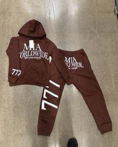 Oversized Distressed Zip up Hoodie Set,Zip up Applique <b>Patch</b> Embroidery Hoodie Custom,Custom Distressed Embroidered Hoodie Men - Product Image 3