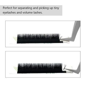 Pinzas de extensión de pestañas rosas para bebés hechas en fábrica, Punta plateada, hermosos suministros cosméticos, caja de embalaje - Product Image 2