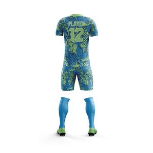 ชุดฟุตบอลทีมใหม่ น้ำหนักเบา ระบายอากาศดี ดีไซน์ OEM ผลิตจากโพลีเอสเตอร์/สแปนเด็กซ์ สำหรับขายออนไลน์ - Product Image 6