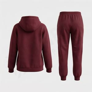 Conjunto de Sudadera con Capucha y Pantalones Deportivos de Forro Polar Transpirable para Mujer, Unisex, Talla Grande, con Estampado Sólido, Logotipo, Servicio OEM, Atuendos Premium - Product Image 2