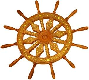 Volant de bateau en bois écologique de qualité supérieure, décoration intérieure, design moderne, montage mural - Product Image 5