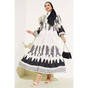 Robe à carreaux à motif ethnique Noir - Product Image 4