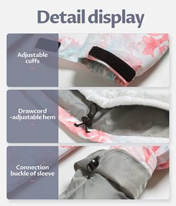 Manteau long matelassé pour femme, best-seller, logo personnalisé, capuche respirante, rembourrage en polyester, toile de nylon de haute qualité, OEM - Product Image 6