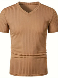 T-shirt Slim Fit O Neck 100% coton pour hommes 2024 avec Stock d'impression personnalisée, vêtements en vrac, balle de vêtements mélangés, vêtements d'occasion - Product Image 4