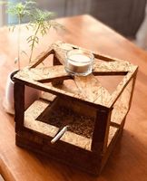 Nouvel arrivage UNIQUE DESGINES ASHTARY Cendrier en résine époxy et bois au design moderne Joint Logo de couleur personnalisé Portable intérieur et extérieur