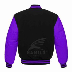 Mode Nouveau Style Varsity Letterman Vestes Laine Corps avec Manches En Cuir Jeunesse Collège Varsity Vestes Lycée Vestes - Product Image 3