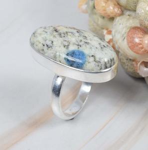 Venta al por mayor hecho a mano niñas moda anillo Natural K2 Jesper piedra preciosa sólida plata esterlina 925 sello joyería fina anillos - Product Image 3