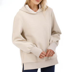 Coupe-vent surdimensionné 100% coton brodé personnalisé Streetwear sweats à capuche pour femmes Service OEM - Product Image 6