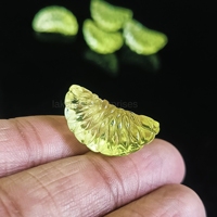 Natuurlijke Citroenkwarts Fruit Slice Vorm Gesneden Edelsteen Kralen Voor Sieraden Hanger Maken Losse Steen Fancy Houtsnijwerk 20Mm Bulk