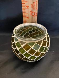 Porte-bougie en verre / Mosaïque votive pour la décoration de la maison |   Décoration de Diwali Décoration de la maison - Product Image 2