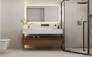 Mueble de Baño Moderno Europeo de Lujo TULPAR OSCAR-1895 con Tiradores de Latón, 6 Estantes, Material MDF, Almacenamiento - Product Image 4