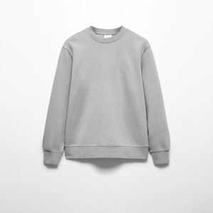 Solid <b>Grey</b> Heavyweight Cotton Sweatshirt Quick Dry Oversized Crewneck Jersey Breathable Custom Logo Yoga Factory-Made Blank - Product Image 1