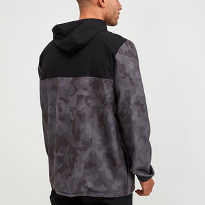Veste coupe-vent légère en toile avec col montant et capuche, coupe-vent tendance personnalisable avec logo sur mesure, hiver - Product Image 2
