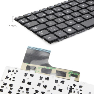 Teclado Negro para Samsung NP-9153S3G, Español, Ruso, Francés, Inglés, Membrana, Numérico, Material Plástico, Mecánico - Product Image 3