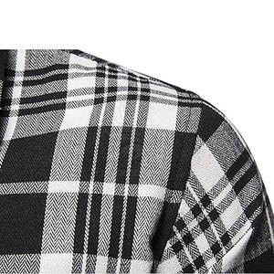 Custom Style Casual Long Sleeve Men Flannel Shirts Plus Size Men's Shirts For Sale - Product Image 3