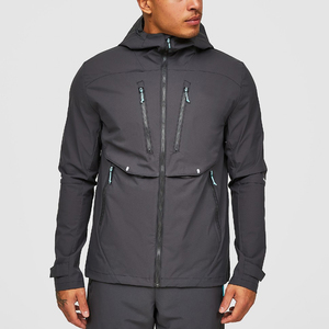 Veste coupe-vent pour homme respirante et fine, col montant, logo sur le devant, style sportif pour la randonnée, durable et écologique - Product Image 3