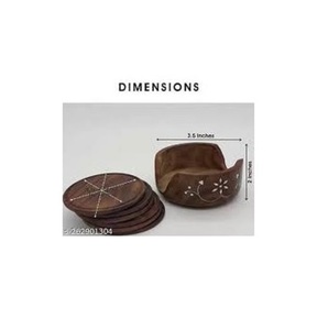 Modern Double Shade Wood Round Tea Coffee Wine Glass Mats Pads High Quality Homeware Tableware Dinnerware <b>Drink</b> <b>Coaster</b> - Product Image 3