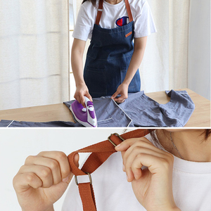 ผ้ากันเปื้อนแบบไม่มีแขนสำหรับร้านอาหาร ผลิตจากผ้ายีนส์เกาหลี น้ำหนักเบา ทนทาน คุณภาพสูง เป็นมิตรกับสิ่งแวดล้อม ระบายอากาศได้ดี รับผลิตตามสั่งขายส่ง - Product Image 3