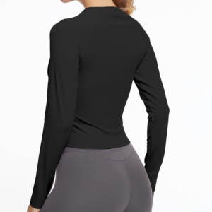 เสื้อกล้ามแขนยาวรุ่นใหม่ล่าสุด ผ้าสี่ทางยืดหยุ่น ใส่ออกกำลังกาย โยคะ ผ้ายืดสแปนเด็กซ์/โพลีเอสเตอร์ ระบายอากาศ แห้งเร็ว ทรงเข้ารูป เป็นมิตรกับสิ่งแวดล้อม - Product Image 6