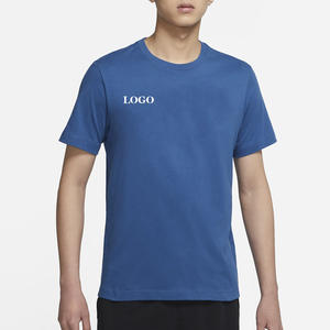 Camiseta de poliéster de algodón en blanco liso con precio al por mayor/camiseta gráfica personalizada transpirable de corte Regular ligera para hombre - Product Image 2