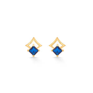 Pendientes de Aro Geométricos Indigo Nest en Oro Rosa, Blanco o Amarillo con Diamante o Perla - Product Image 3