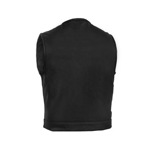 Gilet en cuir pour motard de haute qualité pour hommes, coupe-vent, imperméable, respirant, perforé, pour la saison estivale - Product Image 2