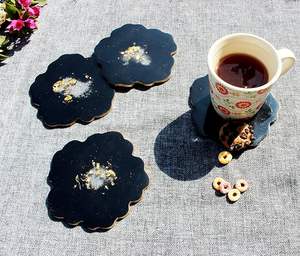 Posavasos Decorativo de Resina de Lujo, Diseñado para Colocar Elegante en Tazas, Jarras y Vasos, Estilo Bohemio, Ecológico, Hecho a Mano en India - Product Image 3