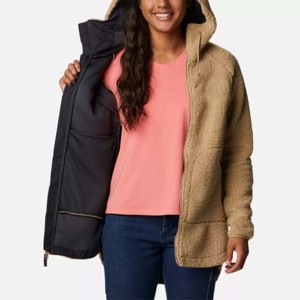 Fabricant OEM personnalisé Vente en gros mode vestes polaires à fermeture éclair pour femmes veste polaire élégante à rembourrage en Sherpa - Product Image 3