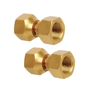 SAE Female Flare Swivel Nut Adapter Brass Tube Fitting for Propane Fuel and Natural Gas