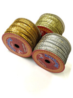 En gros, garniture en dentelle à paillettes métalliques lavable au crochet pour vêtements, robes de mariée, chaussures, sacs et franges en strass pour tissus DIY