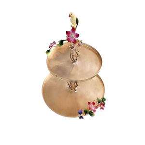 Soporte de Pastel de Dos Niveles de Latón con Acabado Dorado para Bodas, Cumpleaños, Herramienta para Pasteles y Soporte de Exhibición, Hecho a Mano y Personalizado - Product Image 6