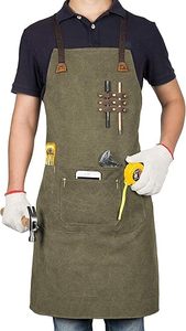 ผ้ากันเปื้อนผ้าแคนวาสแบบเคลือบสำหรับผู้ชายและผู้หญิงผ้ากันเปื้อนในร้านทำจากผ้าใบ - Product Image 6