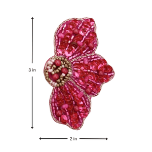 Rosette Ember Bohemian Beaded <b>Stud</b> Earrings Trendy Religious Flower Drop Earrings Made of <b>Titanium</b> and Quartz for Parties - Product Image 3